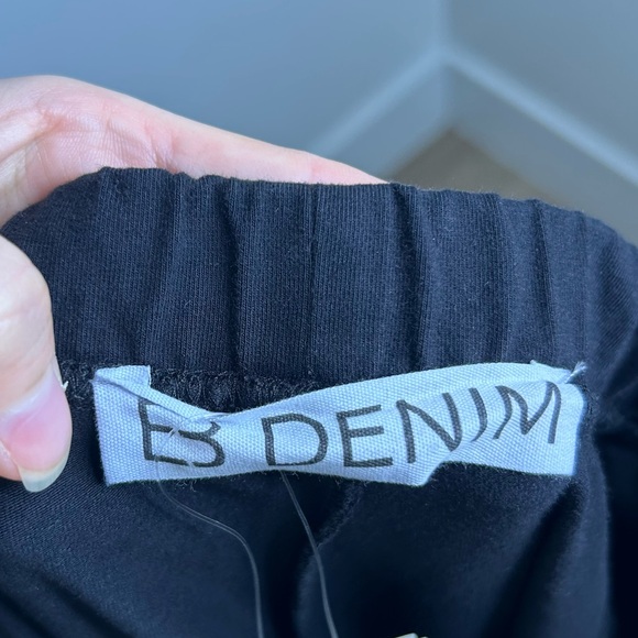 NWT EB Denim Split Hem Cotton Legging in Black Size Large - Picture 9 of 15